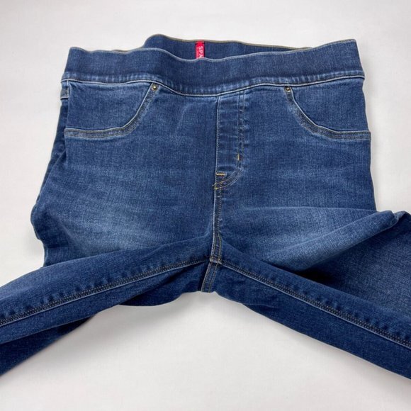 Spanx Distressed Ankle Skinny Jeans Women M Tummy Panel Stretch Denim 20203R - Picture 8 of 16